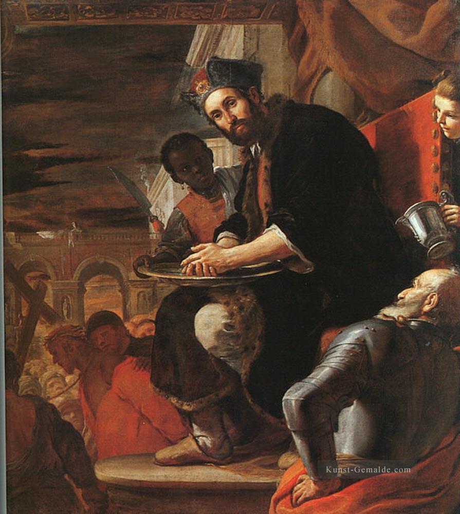 Pilatus seine Hände Barock Mattia Preti Ölgemälde